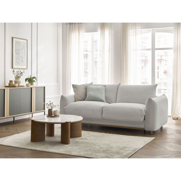 Svijetlo siva sklopiva sofa 234 cm Ernest – Bobochic Paris-image-1