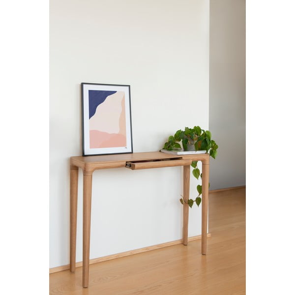 Pomoćni stol od punog hrasta u prirodnoj boji 12x110 cm Heart'n'Soul – UMAGE-image-1