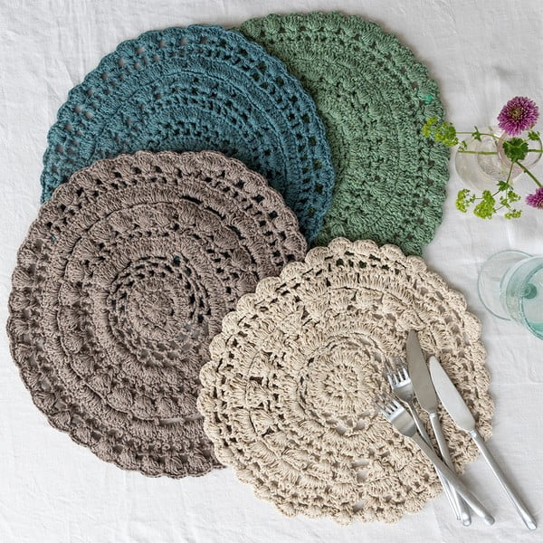Podmetač od mješavine pamuka ø 35 cm Crochet – Rex London-image-1