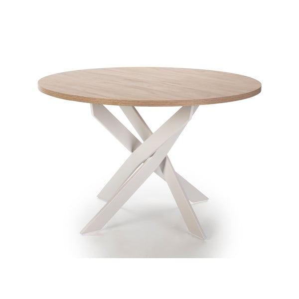 Okrugao blagovaonski stol s pločom stola u dekoru hrasta ø 120 cm Ther – Marckeric