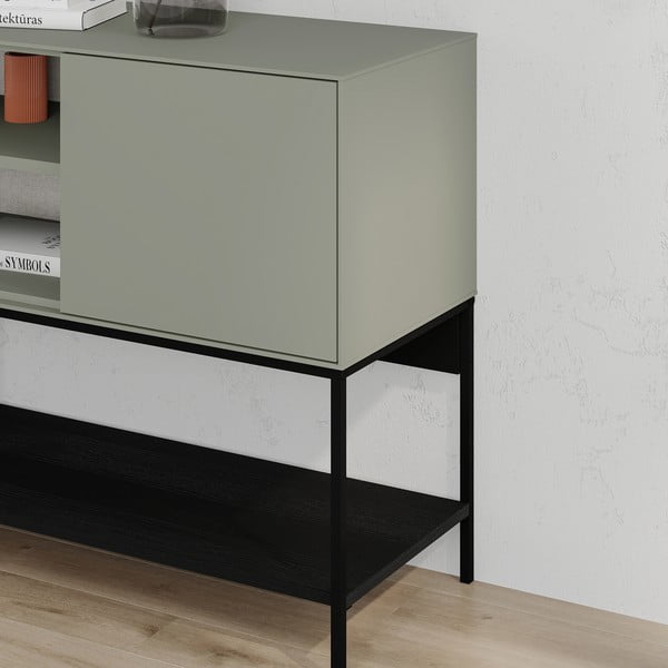 Zelena/crna komoda 180x80x40 cm Amira – Marckeric-image-4