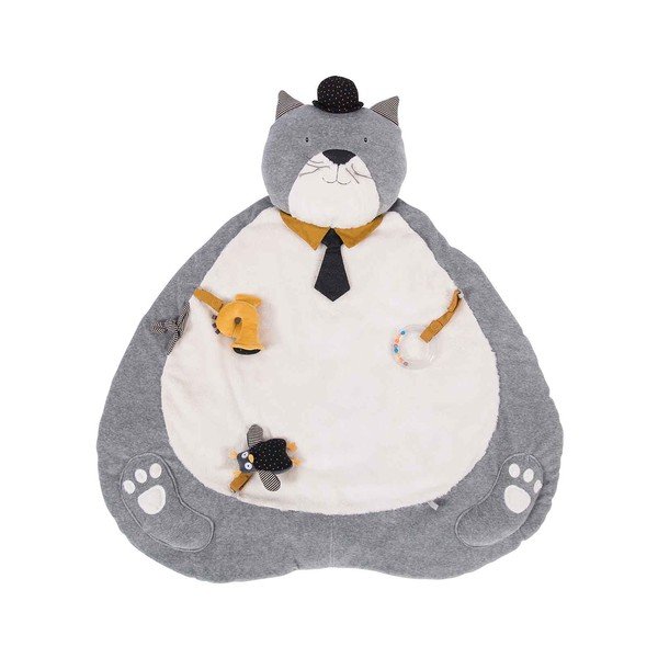 Sivo-krem dječja podloga za igru Les Moustaches - Moulin Roty-image-1