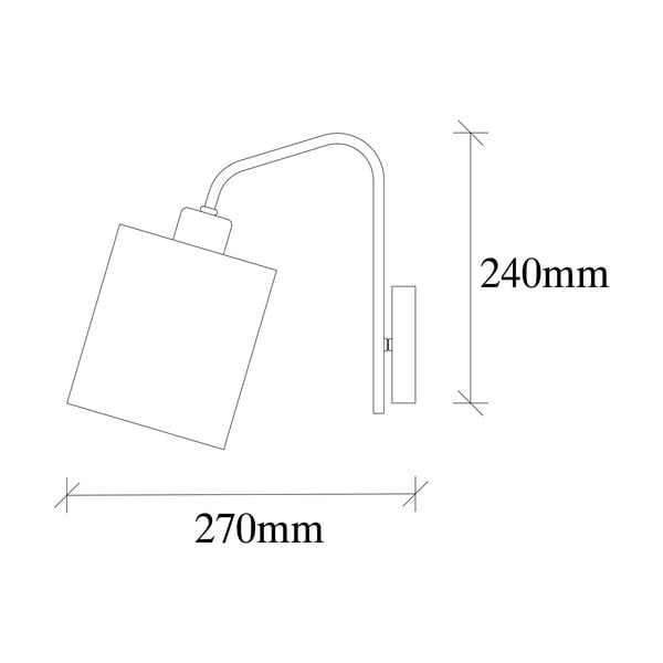 Bijela/u srebrnoj boji zidna lampa Ve – Opviq lights-image-4