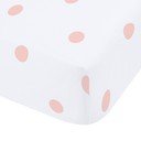 Bijela/ružičasta flanelska plahta s gumom 135x190 cm Polka Dot – Catherine Lansfield