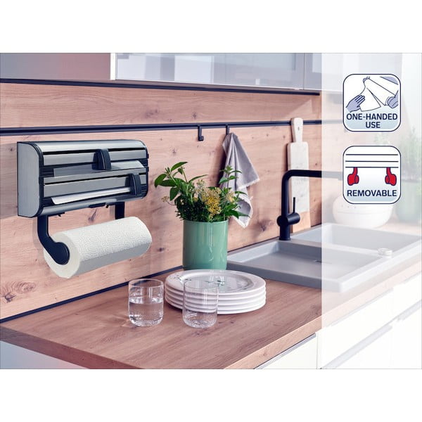 Metalni zidni držač za folije i papirnate ručnike u srebrnoj boji Parat Royal – LEIFHEIT-image-4