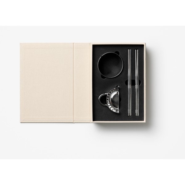 Bež set štapića za jelo od nehrđajućeg čelika za 4 osobe The Essentials - Dumpling Tools – Printworks-image-2