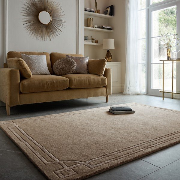 Smeđi ručno rađen vunen tepih 120x170 cm Gatsby – Flair Rugs-image-1