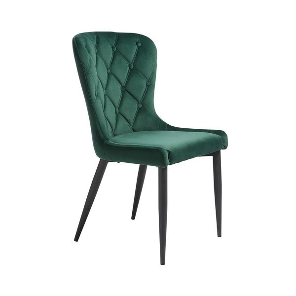 Zelena baršunasta blagovaonska stolica Granby – Unique Furniture