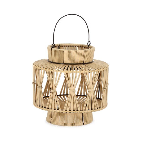 LED lanterna sa solarnim panel u prirodnoj boji (visina 29 cm) Nikhita – Yes Everyday