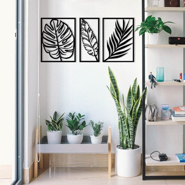Metalni zidni ukras 80x38 cm Leaf - Wallity-image-4