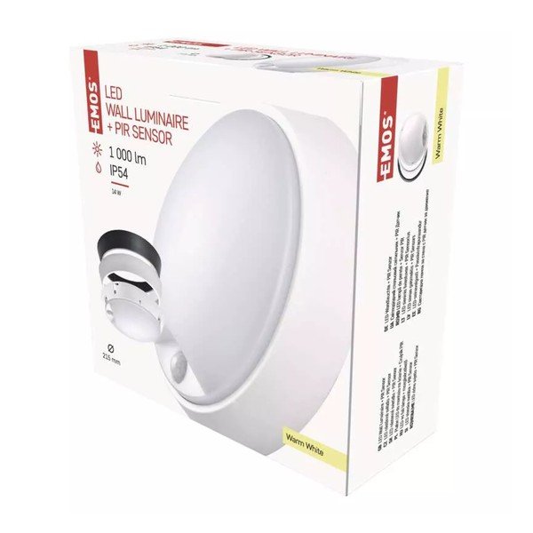 Mat crna LED stropna svjetiljka sa senzorom pokreta Zuri – EMOS-image-1