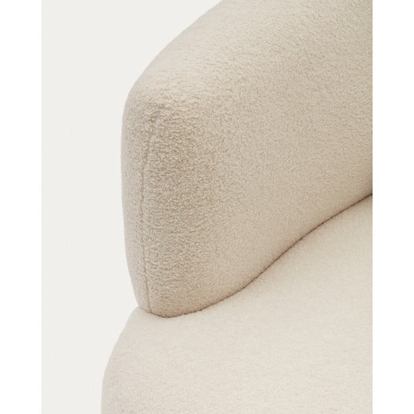 Krem fotelja od bouclé tkanine Martina – Kave Home-image-1
