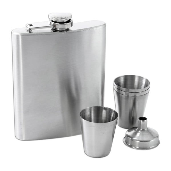 Set pljoske od nehrđajućeg čelika i 4 čašice Orion Home