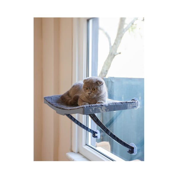 Sivi prozorski krevet za mačke 47x32 cm - Lydia&Co