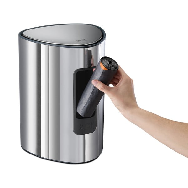 Plastična kanta za smeće s pedalom u srebrnoj boji 5 l Luxe – Joseph Joseph-image-4