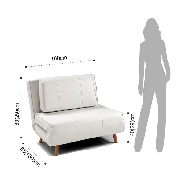 Bijela fotelja na razvlačenje Tomasucci Shift-image-3