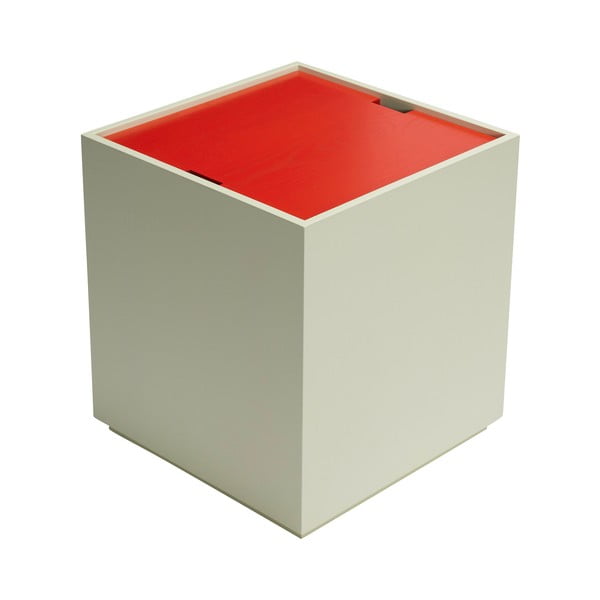 Crvena/svijetlo zelena škrinja od čvrste jeseni 40x45 cm Vault – Hübsch-image-3