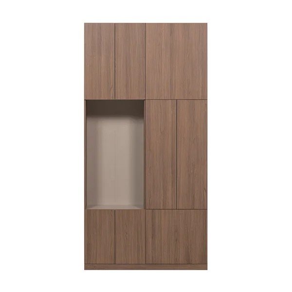 Modularni garderobni ormar u tamnoj prirodnoj boji 108x215 cm Build – WOOOD