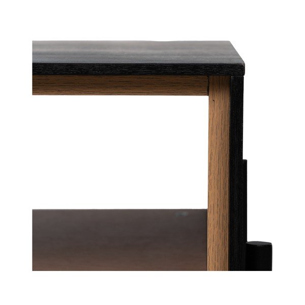 Crni/u prirodnoj boji stolić za kavu u dekoru jasena 60x124 cm Orleans – Ixia-image-4