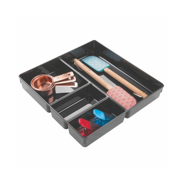 Crni organizator za ladicu InterDesign Linus Grand, 30,5 x 30,5 cm-image-3