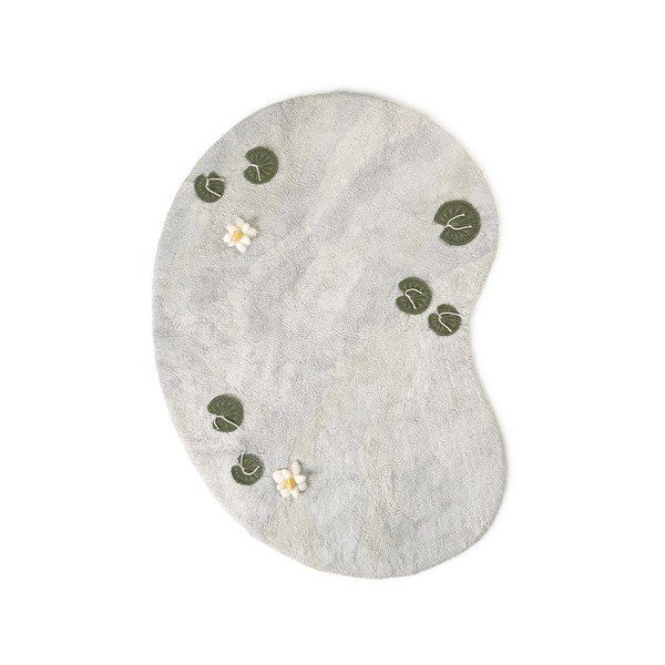 Svijetlo sivi pamučan dječji tepih za igru 130x170 cm Swan Lake – Lorena Canals