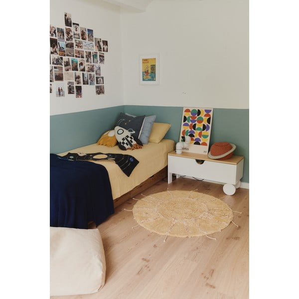 Senf žuti periv/ručno rađen pamučan okrugao tepih ø 100 cm Solar Multishape – Lorena Canals-image-4