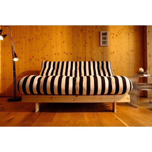 Crno-bijela sklopiva sofa 140 cm Roots – Karup-image-3