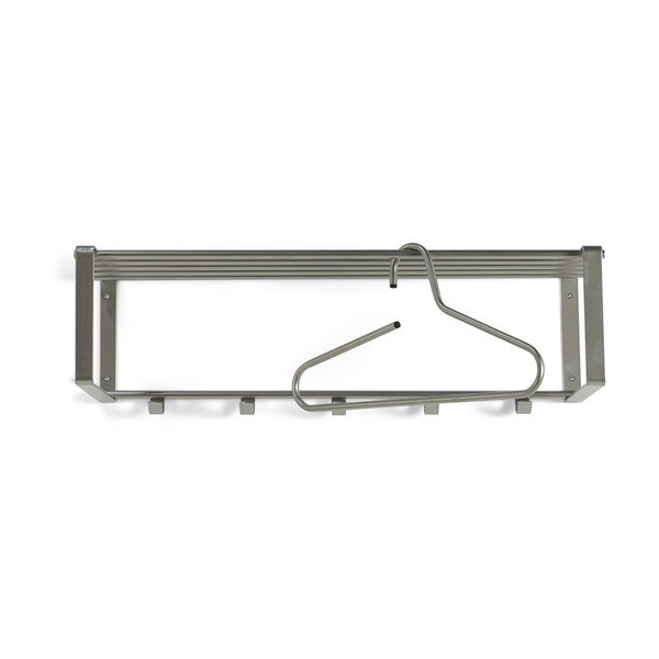 Metalna zidna vješalica u srebrnoj boji s policom 70 cm Rex – Spinder Design-image-2
