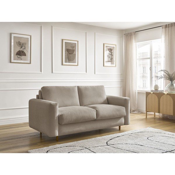 Smeđe-siva sofa za spavanje/sklopiva 220 cm Cocoone – Bobochic Paris-image-1
