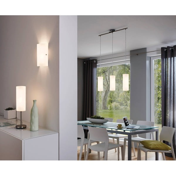 Bijela/u srebrnoj boji viseća svjetiljka sa staklenim sjenilom TROY 3 – EGLO-image-2