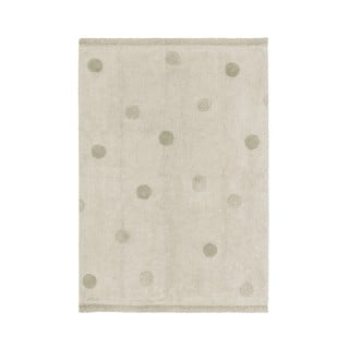 Kaki zeleni/krem periv/ručno rađen pamučan dječji tepih 120x160 cm Hippy Dots Olive – Lorena Canals