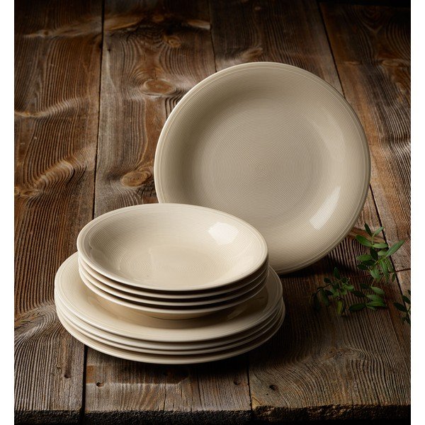 8-dijelni set bež porculanskih tanjura Villeroy & Boch Like Color Loop-image-1