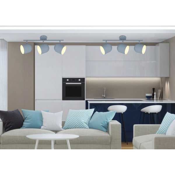 Svijetlo plava stropna svjetiljka s metalnim sjenilom 55x10 cm Azuro – Candellux Lighting-image-1