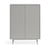 Siva visoka komoda 97x130 cm Sierra – Teulat