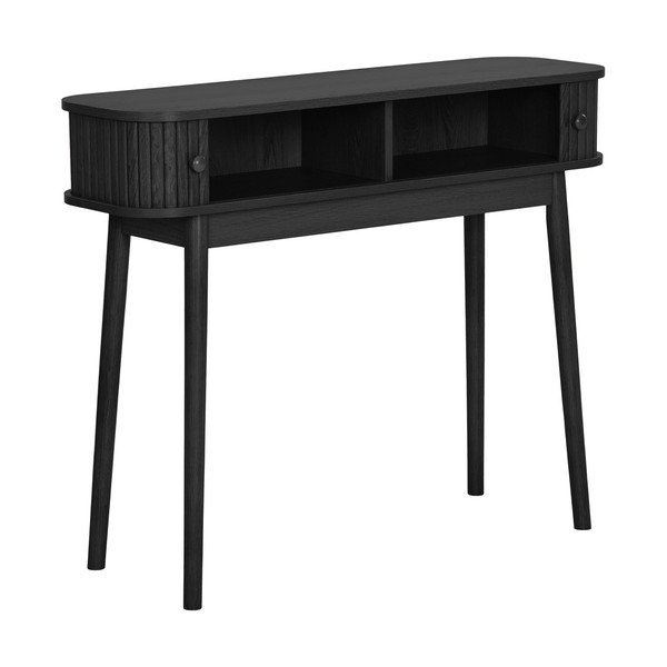 Crni pomoćni stol od masivnog bora 30x100 cm Nikoo – House Nordic-image-3