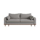 Svijetlo siva sofa od samta 220 cm Beata – Ropez