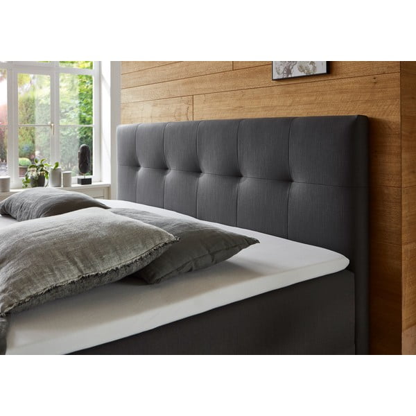 Tamno sivi boxspring krevet s prostorom za pohranu 180x200 cm Catania - Meise Möbel-image-1