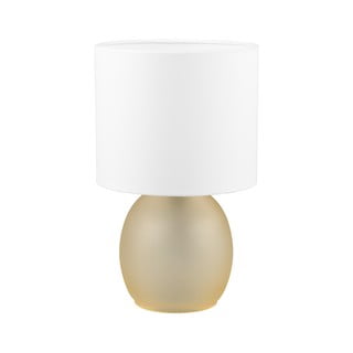 Bijela/u zlatnoj boji stolna lampa s tekstilnim sjenilom (visina 29 cm) Vela – Trio