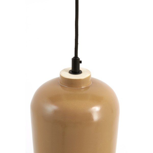 Smeđe stropno svjetlo s keramičkim sjenilom ø 18 cm Dena - Light & Living-image-2