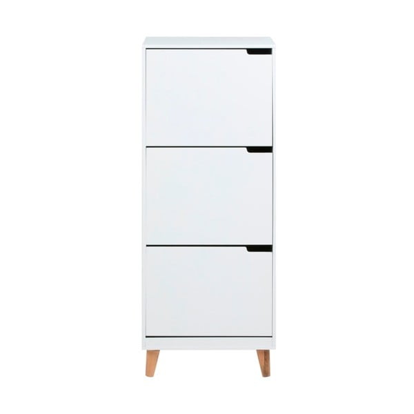 Bijela komoda za cipele sa 3 pretinca Actona Mitra-image-1