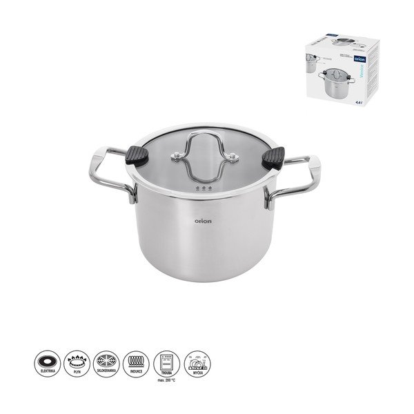 Lonac od nehrđajućeg čelika s poklopcem 4,6 l Venice – Orion-image-4
