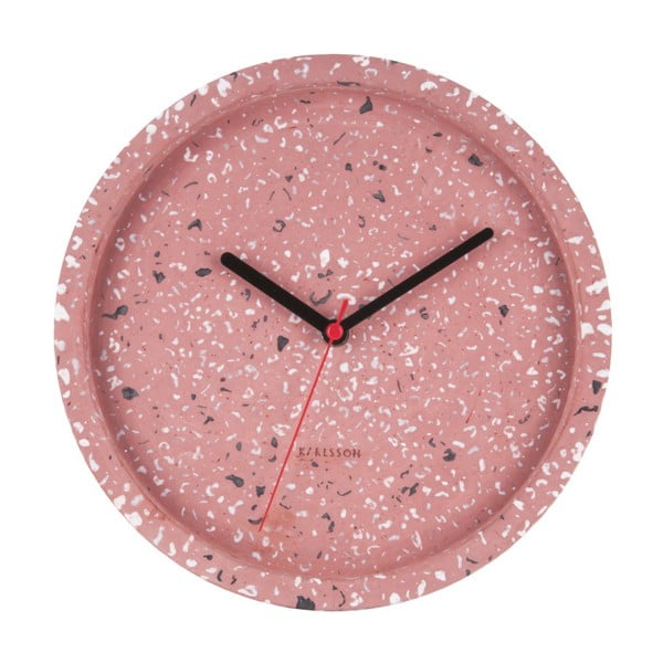 Ružičasti zidni sat Karlsson Tom, ⌀ 26 cm