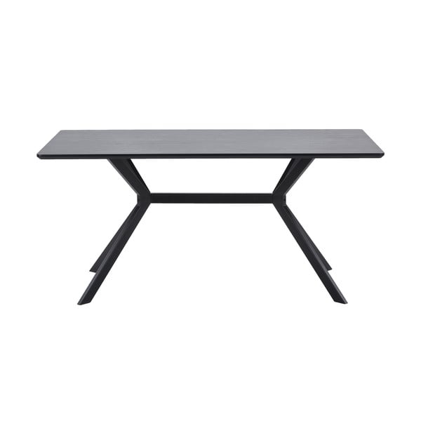 Crni blagovaonski stol WOOOD Bruno, 160 x 90 cm