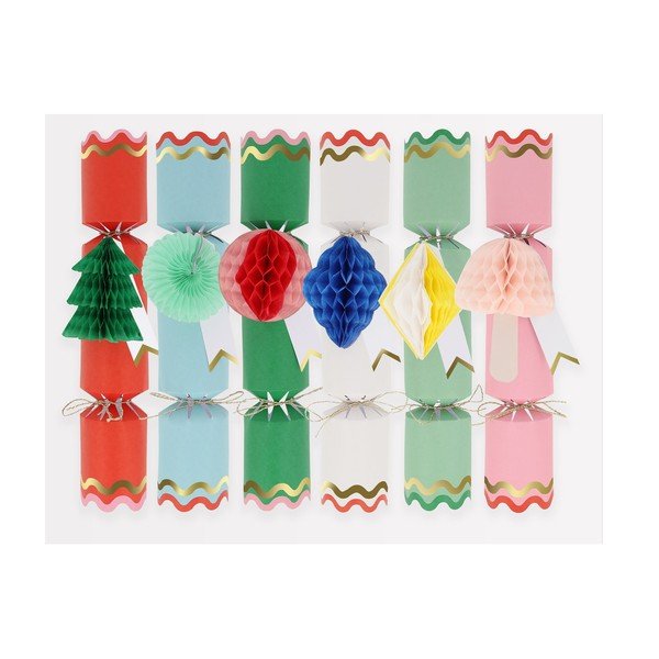 Božićni praskavci u setu 6 kom Honeycomb – Meri Meri