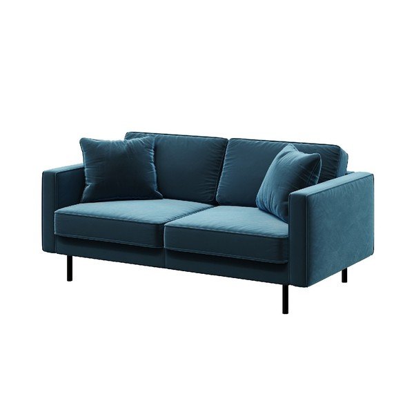 Plava baršunasti sofa 167 cm Kobo – MESONICA-image-2