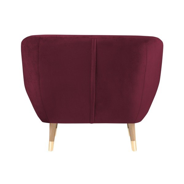 Vinska baršunasta fotelja Mazzini Sofas Benito-image-4