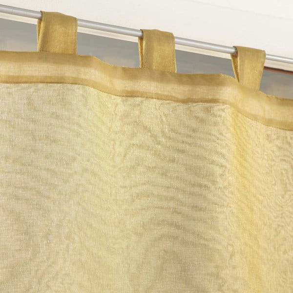 Žute/bijele prozirne zavjese u setu 2 kom 60x90 cm Duetto – douceur d'intérieur-image-1