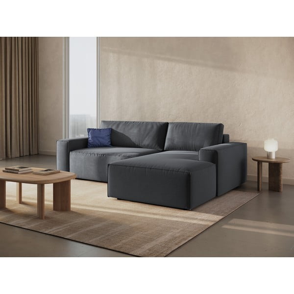 Tamno siva sklopiva kutna garnitura (s desnim kutom) Jodie – Micadoni Home-image-1