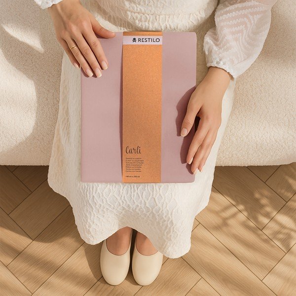 Prljavo roza zavjesa za djelomično zamračenje 140x270 cm Carli – Restilo-image-4