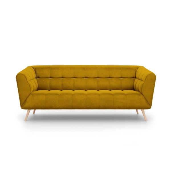 Kauč od žutog baršuna Interieurs 86 Étoile, 210 cm